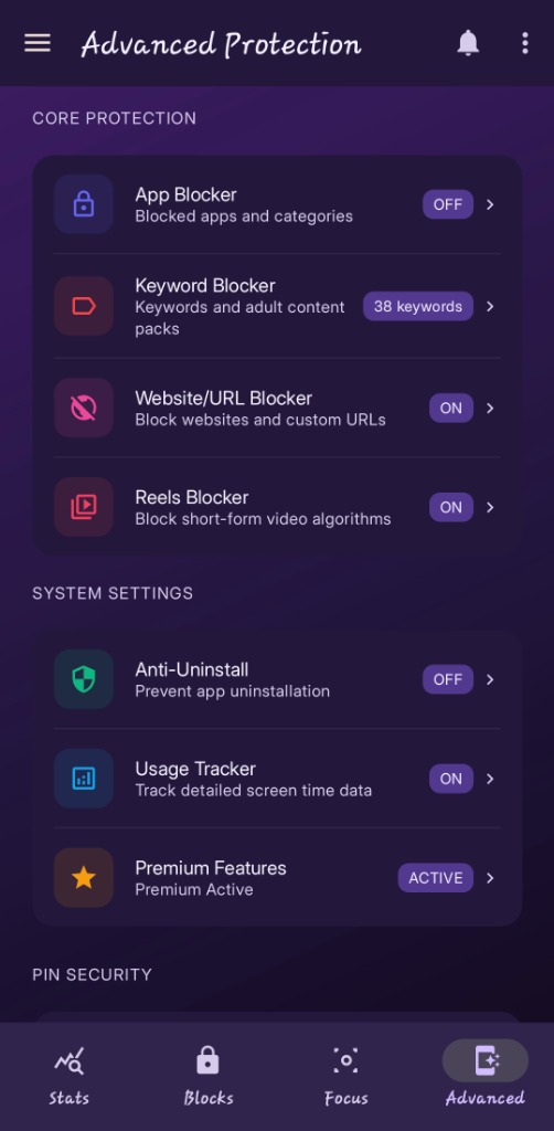 AmniShield Advanced Security & PIN Lock