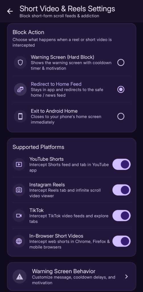 AmniShield Short Video & Reels Blocker
